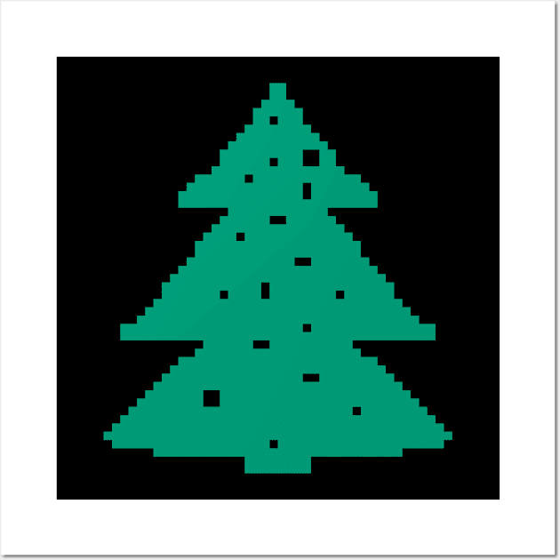 Christmas tree pixel art Wall Art by Xatutik-Art